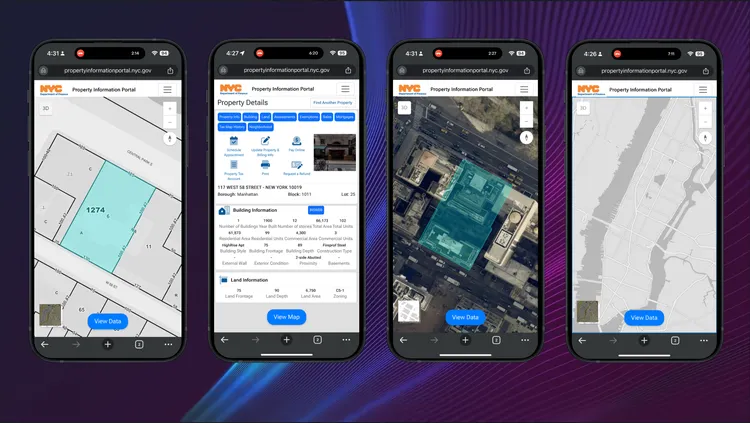 Mobile responsive property portal views